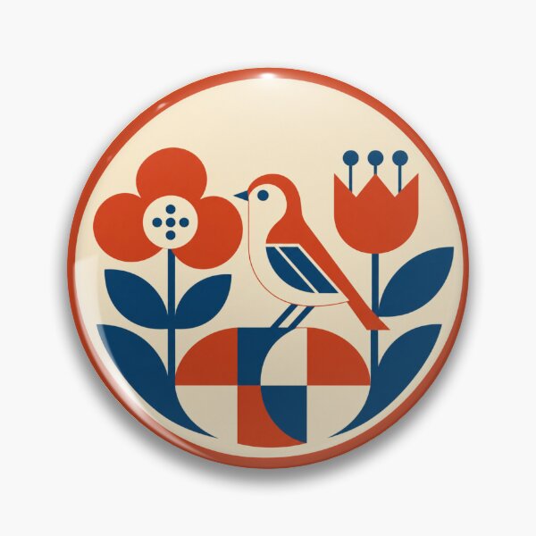 Item preview, Retro Garden – Geometric Bird designed and sold by mellow-koko.