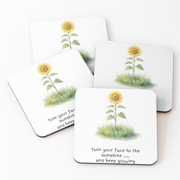 Item preview, Turn Your Face To The Sunshine Cute Watercolour Sunflower designed and sold by made by Golightly x.