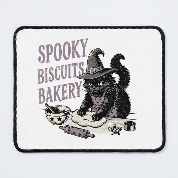 Item preview, Spooky Biscuits Bakery Black Cat designed and sold by IkreateArt.
