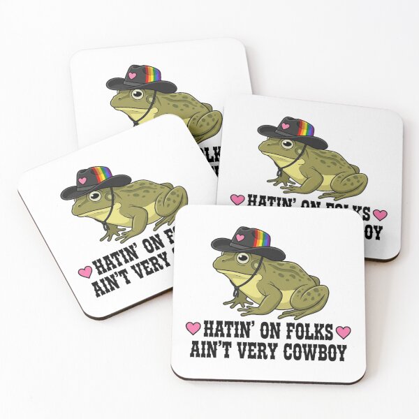 Item preview, Hatin On Folks Ain't Very Cowboy Frog Western Rainbow Pride LGBTQ Ally Southern Kindness designed and sold by raedattia.