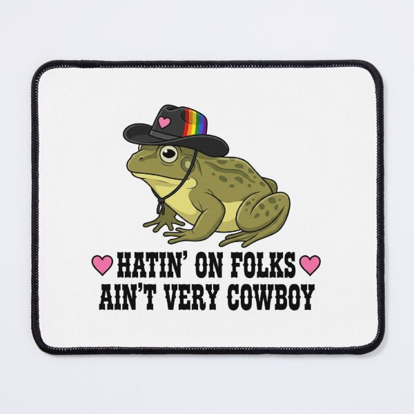Item preview, Hatin On Folks Ain't Very Cowboy Frog Western Rainbow Pride LGBTQ Ally Southern Kindness designed and sold by raedattia.