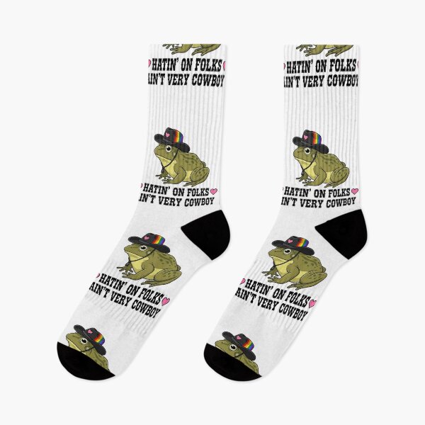 Item preview, Hatin On Folks Ain't Very Cowboy Frog Western Rainbow Pride LGBTQ Ally Southern Kindness designed and sold by raedattia.
