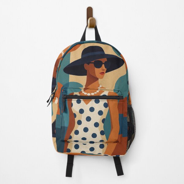 Item preview, Stylish woman in polka dot dress illustration designed and sold by GalleryKauffeld.