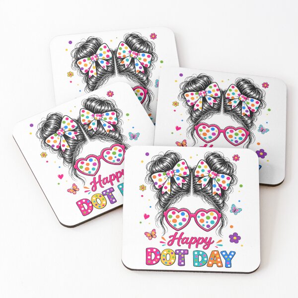 Item preview, Cute Happy Dot Day Colorful Polka Dot Messy Bun designed and sold by wayne-hanz.