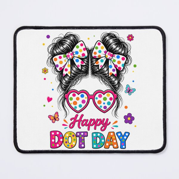 Item preview, Cute Happy Dot Day Colorful Polka Dot Messy Bun designed and sold by wayne-hanz.