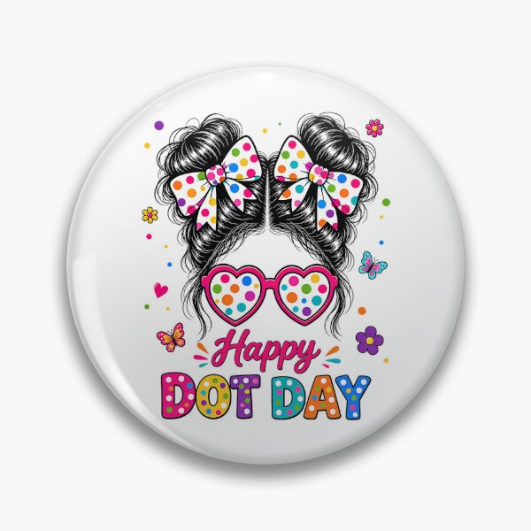 Item preview, Cute Happy Dot Day Colorful Polka Dot Messy Bun designed and sold by wayne-hanz.