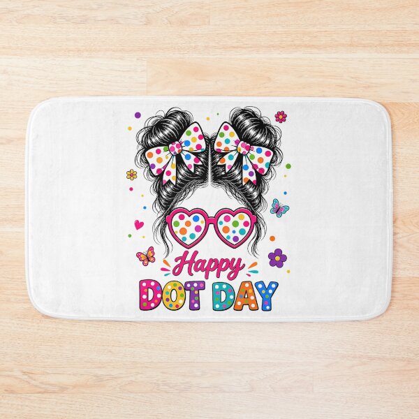 Item preview, Cute Happy Dot Day Colorful Polka Dot Messy Bun designed and sold by wayne-hanz.