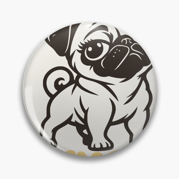 Item preview, Tiny But Bossy Retro Pug Queen designed and sold by MavtM.