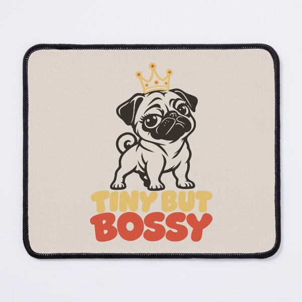 Item preview, Tiny But Bossy Retro Pug Queen designed and sold by MavtM.