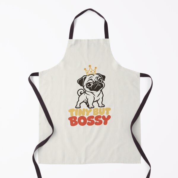 Item preview, Tiny But Bossy Retro Pug Queen designed and sold by MavtM.