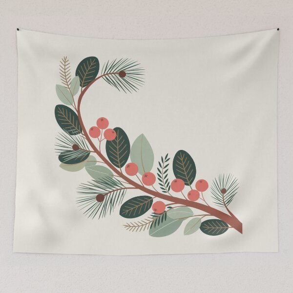 Item preview, Minimalist Winter Botanical Branch Art designed and sold by TrendMorphic.