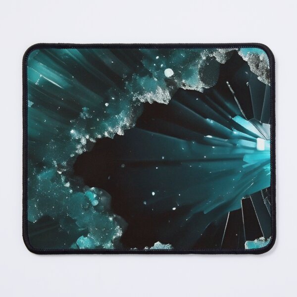 Item preview, Teal Emerald Crystal Geode Macro — Turquoise Agate Mineral Gemstone Art designed and sold by LYAN-STORE.