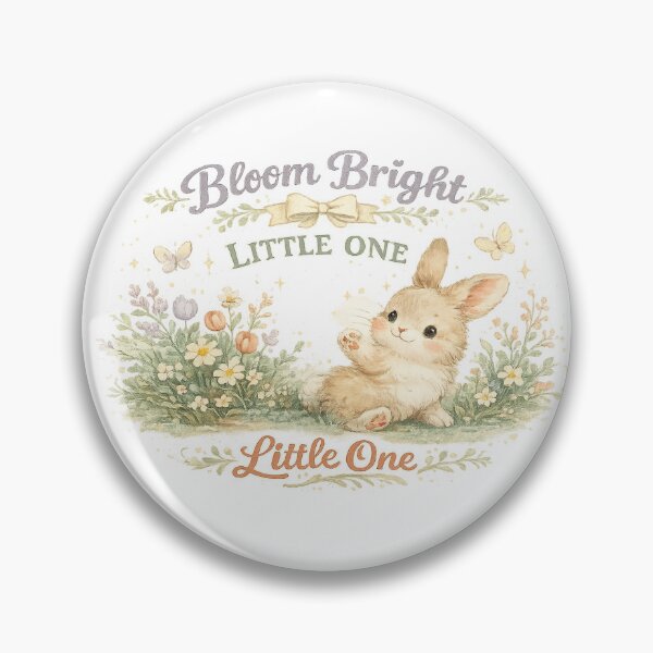 Item preview, Bloom Bright Little One Cute Bunny Floral Cottagecore Rabbit Art Design designed and sold by inkoutninja.