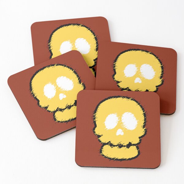 Item preview, Yellow Skull Halloween - Terrifying Distorted Yellow Skull designed and sold by AstronautMerch.