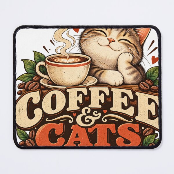 Item preview, Coffee & Cats My Perfect Morning – Cute Cat Lover T-Shirt designed and sold by BasicPrintStudio.