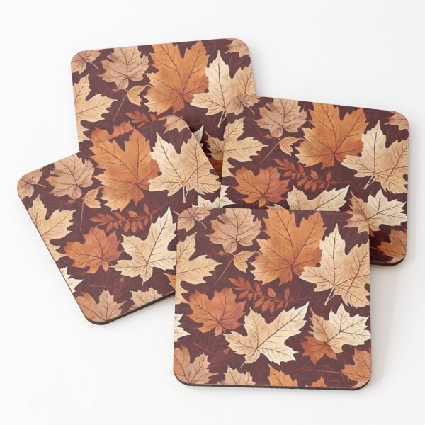 Item preview, Vintage Autumn Maple Leaves Seamless Pattern — Burgundy and Cream Fall Foliage designed and sold by LYAN-STORE.
