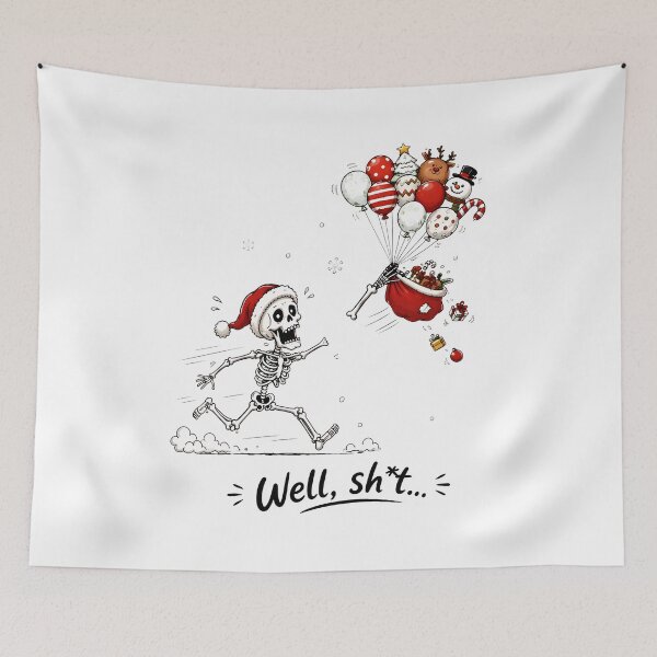 Item preview, Funny Skeleton Lost Balloon Christmas Shirt, Well Shit Skeleton Xmas Shirt, Skeleton Lost Balloon Tee, Christmas Tee, Christmas Sarcastic Gift designed and sold by Dmo3HarkoArt.