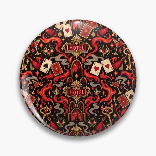 Item preview, Hellbound Hotel Doodles Seamless Pattern designed and sold by Fanverse Merchandise.