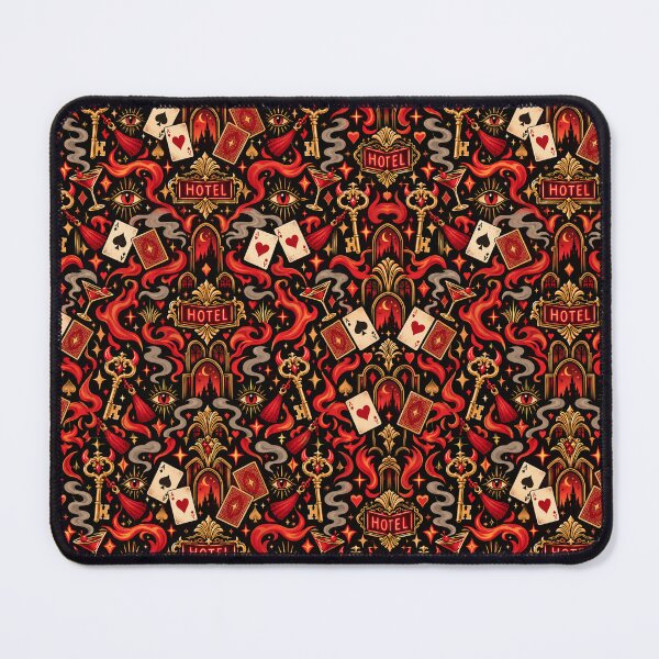 Item preview, Hellbound Hotel Doodles Seamless Pattern designed and sold by Fanverse Merchandise.
