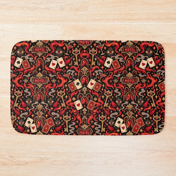 Item preview, Hellbound Hotel Doodles Seamless Pattern designed and sold by Fanverse Merchandise.
