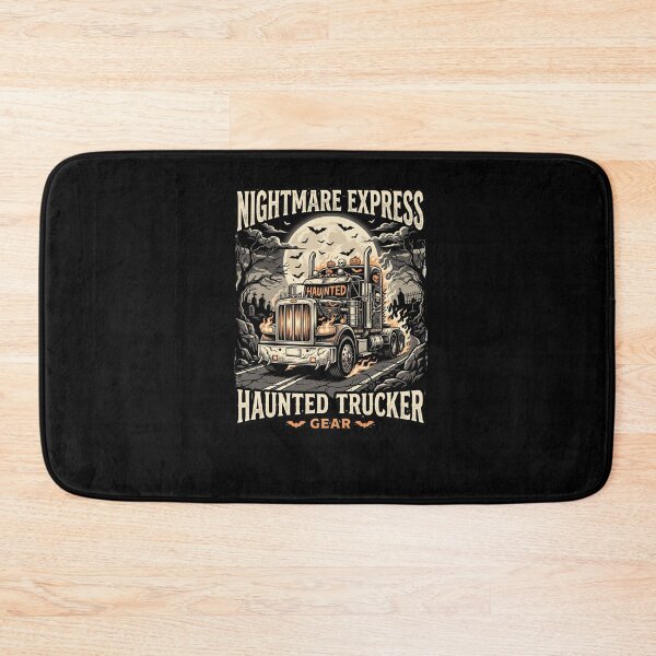 Item preview, Skeleton Driver Semi-Truck with Flames -"Nightmare Express" Halloween Spooky Road Trip - Vector Graphic T-Shirt Design designed and sold by AmeliaShirts.
