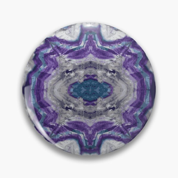 Item preview, FLUORITE AZURITE BARITE Mineral Kaleidoscope Pattern designed and sold by ArtDesignTp.