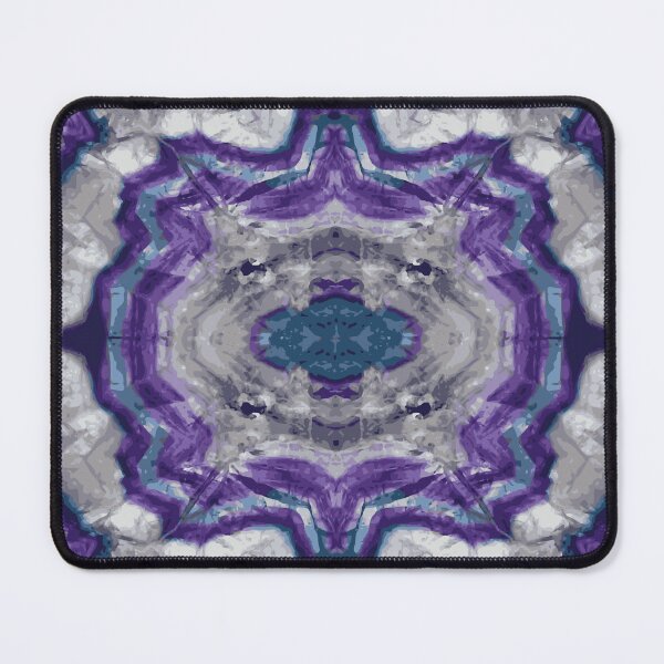 Item preview, FLUORITE AZURITE BARITE Mineral Kaleidoscope Pattern designed and sold by ArtDesignTp.