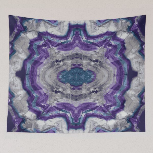 Item preview, Patrón de caleidoscopio mineral de fluorita, azurita y barita designed and sold by ArtDesignTp.