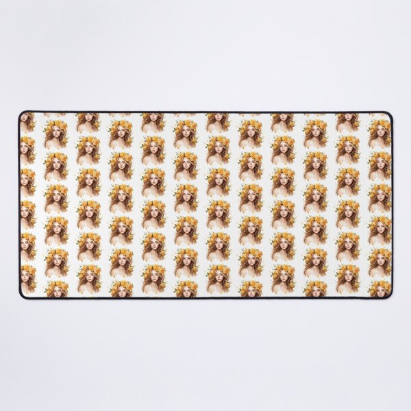 Item preview, Golden Rose Girl | Elegant Floral Aesthetic Art designed and sold by Mandayartstudio.