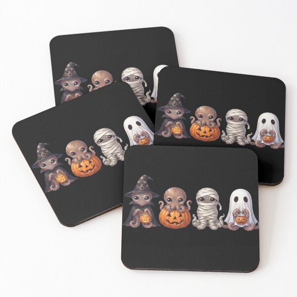Item preview, Cute Halloween Octopus Witch – Spooky Pumpkin Moon designed and sold by Anime  ⭐⭐⭐⭐⭐.