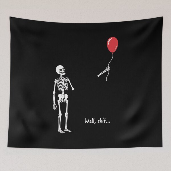 Item preview, Funny Skeleton Lost Balloon Halloween Shirt, Well Shit Skeleton Shirt, Skeleton Lost Balloon Tee, Halloween Tee, Gothic Sarcastic Gift designed and sold by Dmo3HarkoArt.