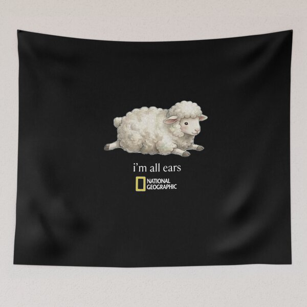 Item preview, National Geographic Sheep I'm All Ears Wildlife Graphic T-Shirt Nature Tee designed and sold by VelourEmber.