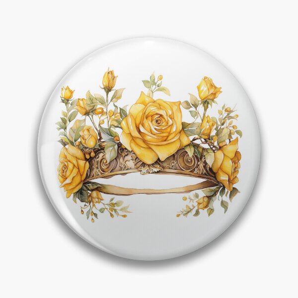 Item preview, Golden Rose Crown | Elegant Floral Aesthetic Art designed and sold by Mandayartstudio.