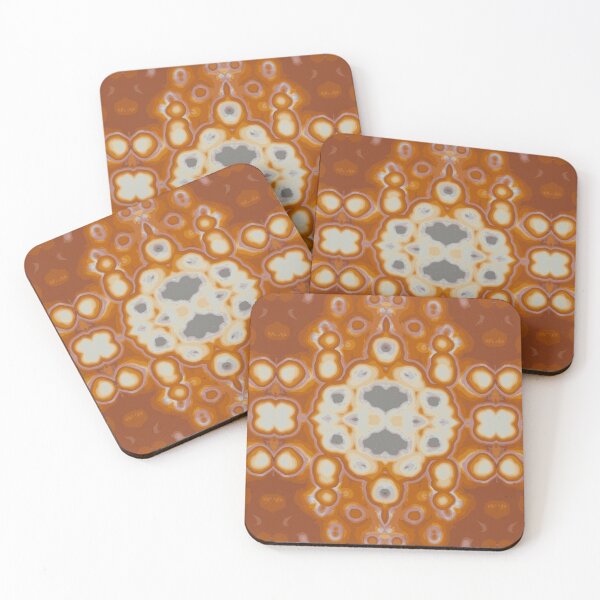 Item preview, AGATE Orange and White Kaleidoscope Pattern designed and sold by ArtDesignTp.