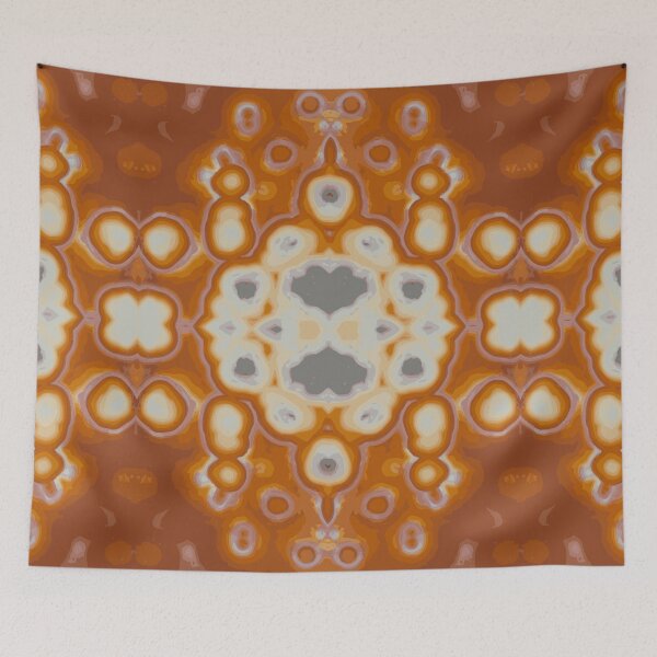 Item preview, AGATE Orange and White Kaleidoscope Pattern designed and sold by ArtDesignTp.