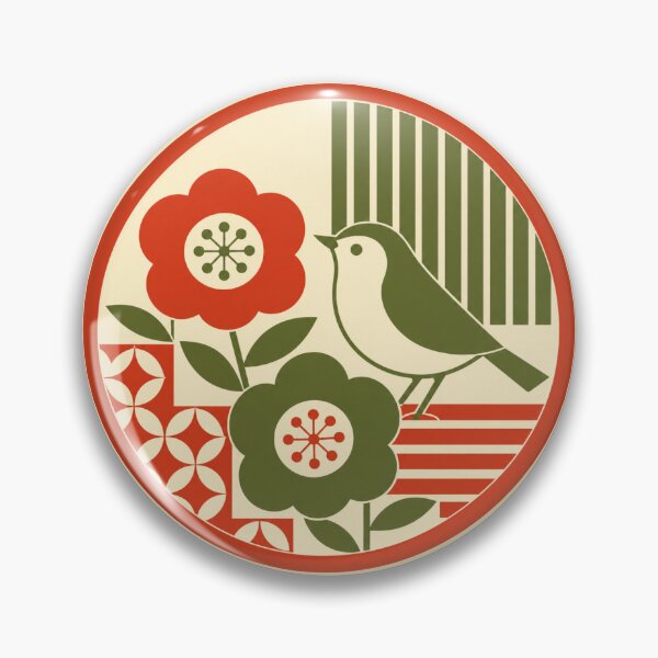 Item preview, Retro Garden – Geometric Bird designed and sold by mellow-koko.