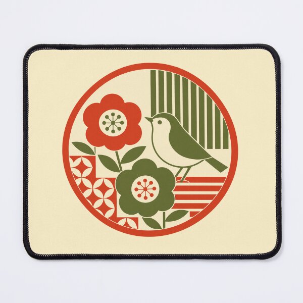 Item preview, Retro Garden – Geometric Bird designed and sold by mellow-koko.