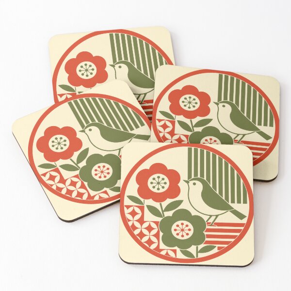 Item preview, Retro Garden – Geometric Bird designed and sold by mellow-koko.