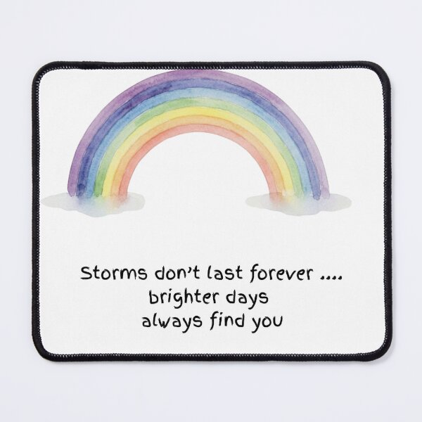 Item preview, Storms Don't Last Forever Brighter Days Watercolour Rainbow designed and sold by made by Golightly x.