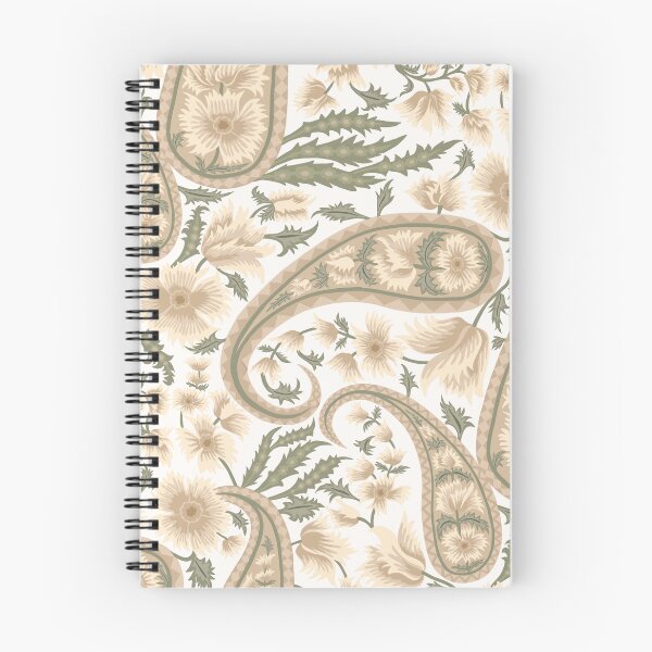 Item preview, Vintage White Floral Paisley Pattern Neutral Boho Botanical Fabric Large designed and sold by DropRomance.