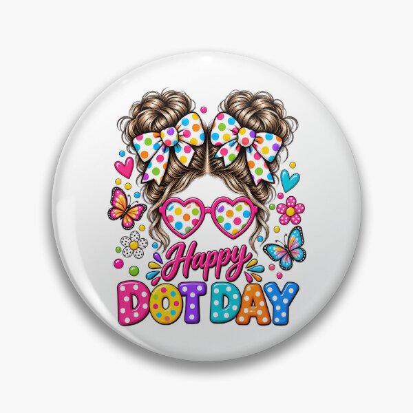Item preview, Happy Dot Cute Messy Bun Colorful Polka Dot Girl designed and sold by wayne-hanz.