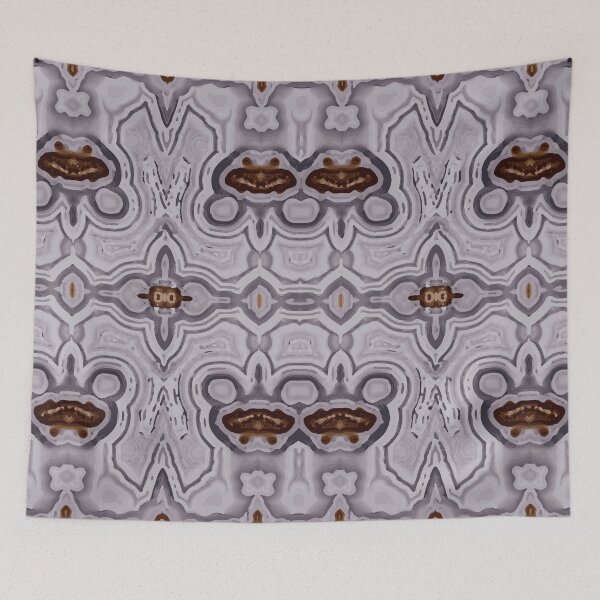 Item preview, AGATE Gray Lavender Mirrored Pattern designed and sold by ArtDesignTp.