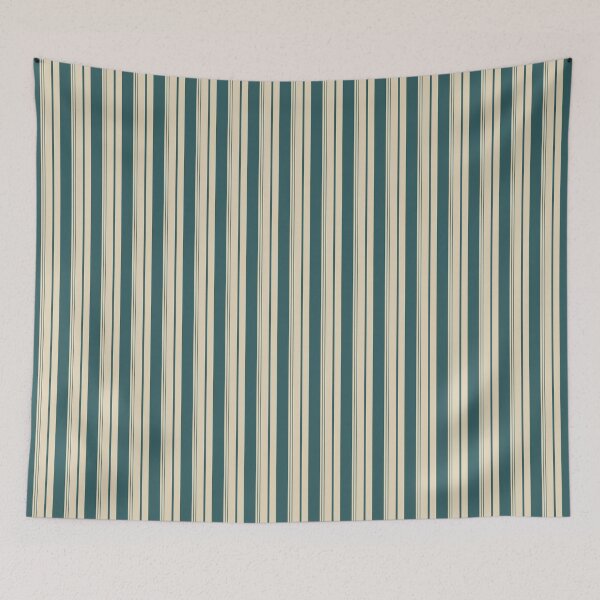 Item preview, Petrol Blue and Sand Asymmetric Stripes designed and sold by AKAYOLO.