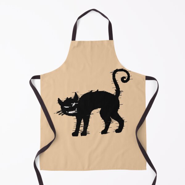 Item preview, Halloween Black Cat - Terrifying Arched Black Cat with Curly Tail designed and sold by AstronautMerch.