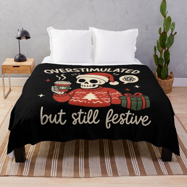 Item preview, Christmas Skeleton Overstimulated But Festive Meme Christmas Performance designed and sold by HuserPiri.