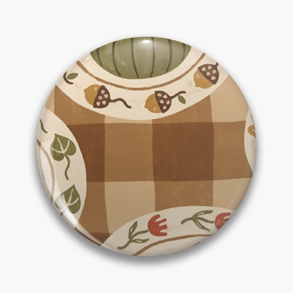 Item preview, Rustic Thanksgiving Pumpkin Plates Seamless Pattern — Vintage Autumn Gingham designed and sold by LYAN-STORE.