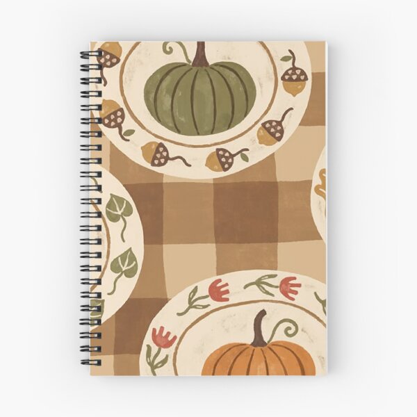 Item preview, Rustic Thanksgiving Pumpkin Plates Seamless Pattern — Vintage Autumn Gingham designed and sold by LYAN-STORE.
