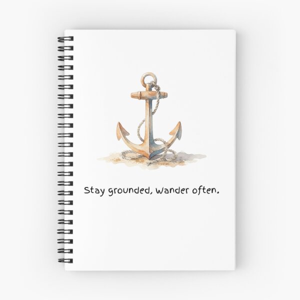 Item preview, Stay Grounded Wander Often Watercolour Anchor designed and sold by made by Golightly x.