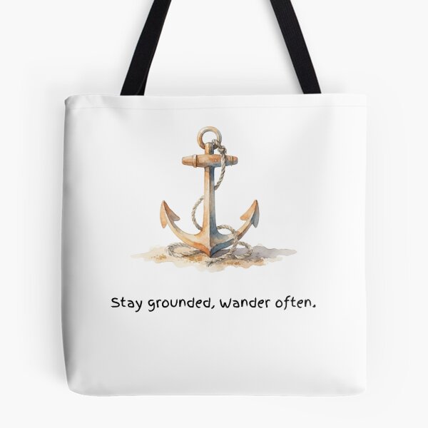 Item preview, Stay Grounded Wander Often Watercolour Anchor designed and sold by made by Golightly x.
