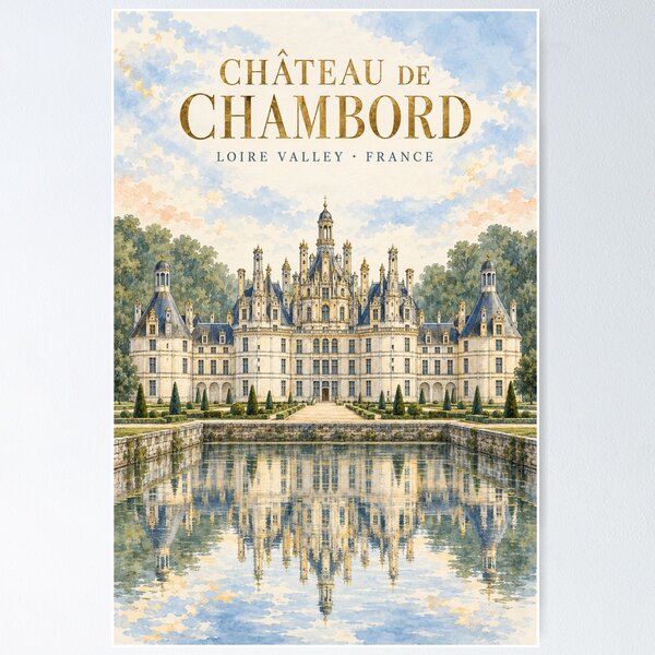 Aperçu de l'œuvre Château de Chambord - France créée et vendue par GoodOldVintage.